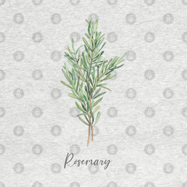 Rosemary herb art by InnaPatiutko